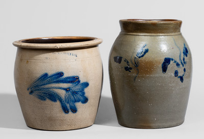 Two Pennsylvania Stoneware Jars, c1865