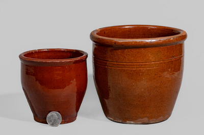 Two Pennsylvania Redware Jars, 19th century