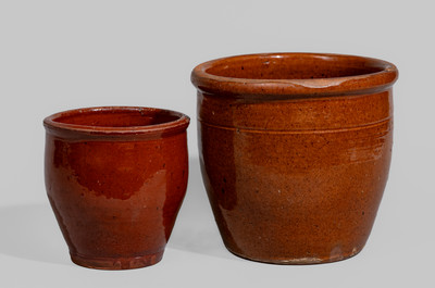 Two Pennsylvania Redware Jars, 19th century