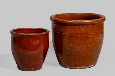 Two Pennsylvania Redware Jars, 19th century