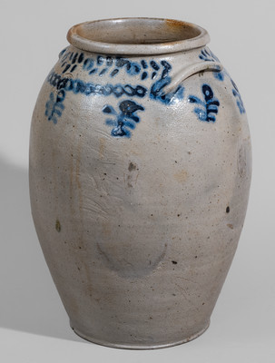 Rare Three-Gallon attrib. Parr & Burland, Baltimore, MD Stoneware Jar, c1820