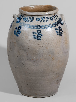 Rare Three-Gallon attrib. Parr & Burland, Baltimore, MD Stoneware Jar, c1820