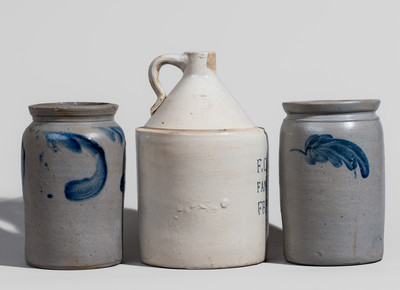 Three Pieces of Maryland Stoneware, 19th century