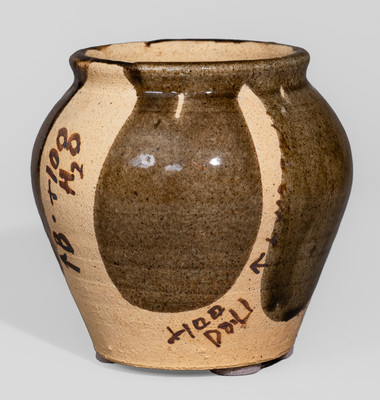 Very Rare Stephen Ferrell, Edgefield, SC Stoneware Test Jar, Inscribed "SF / 1993"