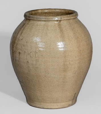 Stephen Ferrell 2011 Stoneware Jar from the First Wood Firing of the Arthur and Esther Goldberg Edgefield Pottery Kiln