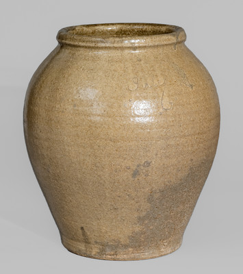 Stephen Ferrell 2011 Stoneware Jar from the First Wood Firing of the Arthur and Esther Goldberg Edgefield Pottery Kiln