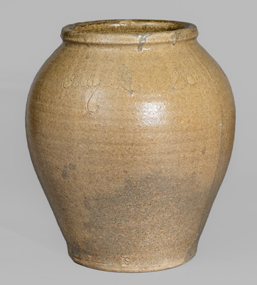 Stephen Ferrell 2011 Stoneware Jar from the First Wood Firing of the Arthur and Esther Goldberg Edgefield Pottery Kiln