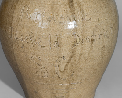 Stephen Ferrell 2011 Stoneware Jar from the First Wood Firing of the Arthur and Esther Goldberg Edgefield Pottery Kiln