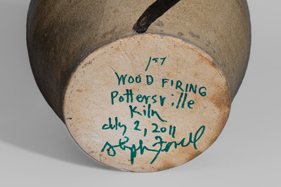 Very Rare Stephen Ferrell 2011 Jar from First Wood Firing of the Arthur and Esther Goldberg Edgefield Pottery Kiln