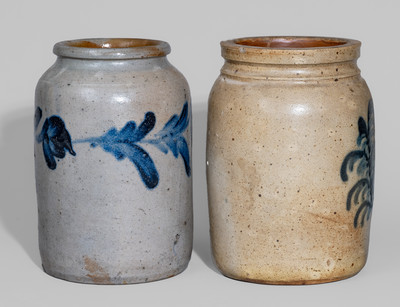 Two Half-Gallon American Stoneware Jars, 19th century