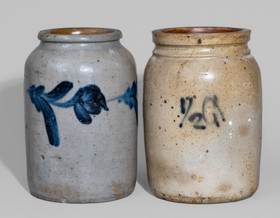 Two Half-Gallon American Stoneware Jars, 19th century