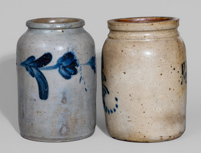 Two Half-Gallon American Stoneware Jars, 19th century