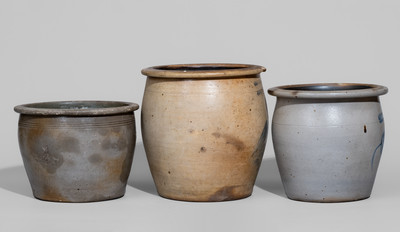 Three Pennsylvania Stoneware Jars, second half 19th century