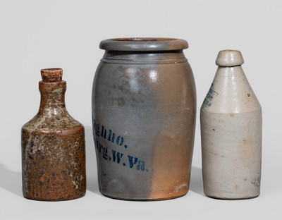 Three Pieces of Utilitarian American Stoneware