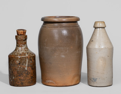 Three Pieces of Utilitarian American Stoneware