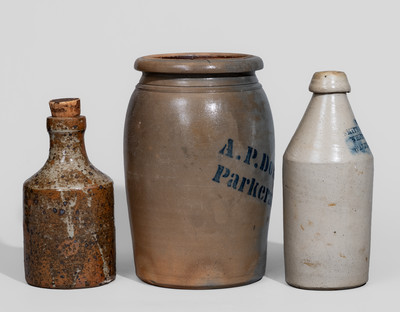 Three Pieces of Utilitarian American Stoneware