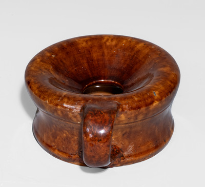 Attrib. Bell Pottery, Waynesboro, PA Redware Lady's Spittoon, c1850-85