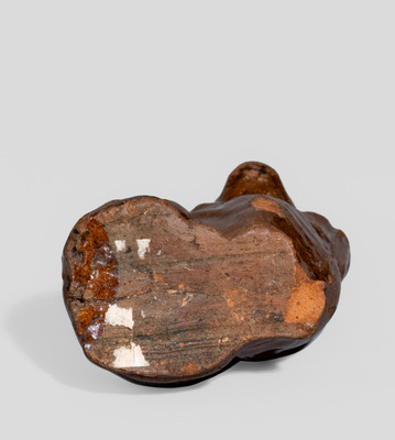 Miniature Pennsylvania Redware Spaniel, possibly John Bell, Waynesboro, PA