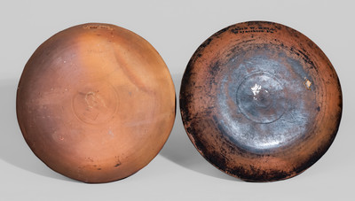 Two Bell Family, Waynesboro, Pennsylvania Redware Plates, 19th century