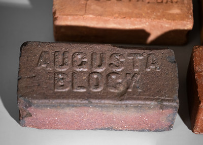 Nine Marked Augusta, Georgia Bricks, late 19th or early 20th century