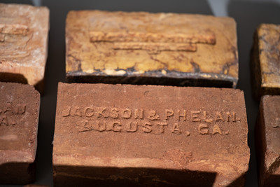 Nine Marked Augusta, Georgia Bricks, late 19th or early 20th century