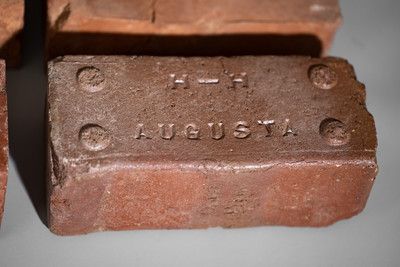 Nine Marked Augusta, Georgia Bricks, late 19th or early 20th century
