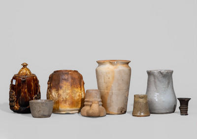 Ten Pieces of Primarily Southern Pottery, 19th and 20th centuries