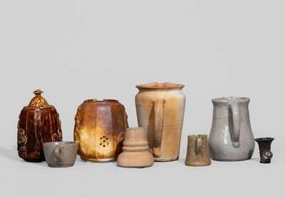 Ten Pieces of Primarily Southern Pottery, 19th and 20th centuries