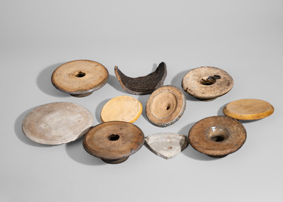 Group of Eight Stoneware Articles, Edgefield District, SC, 19th century