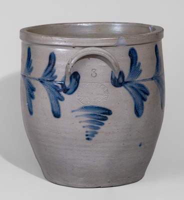 Rare HAMILTON & PERSHING / JOHNSTOWN, PA Stoneware Jar, c1852-55