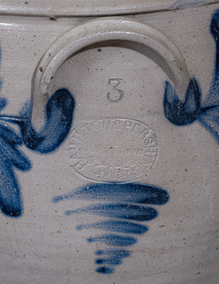 Rare HAMILTON & PERSHING / JOHNSTOWN, PA Stoneware Jar, c1852-55