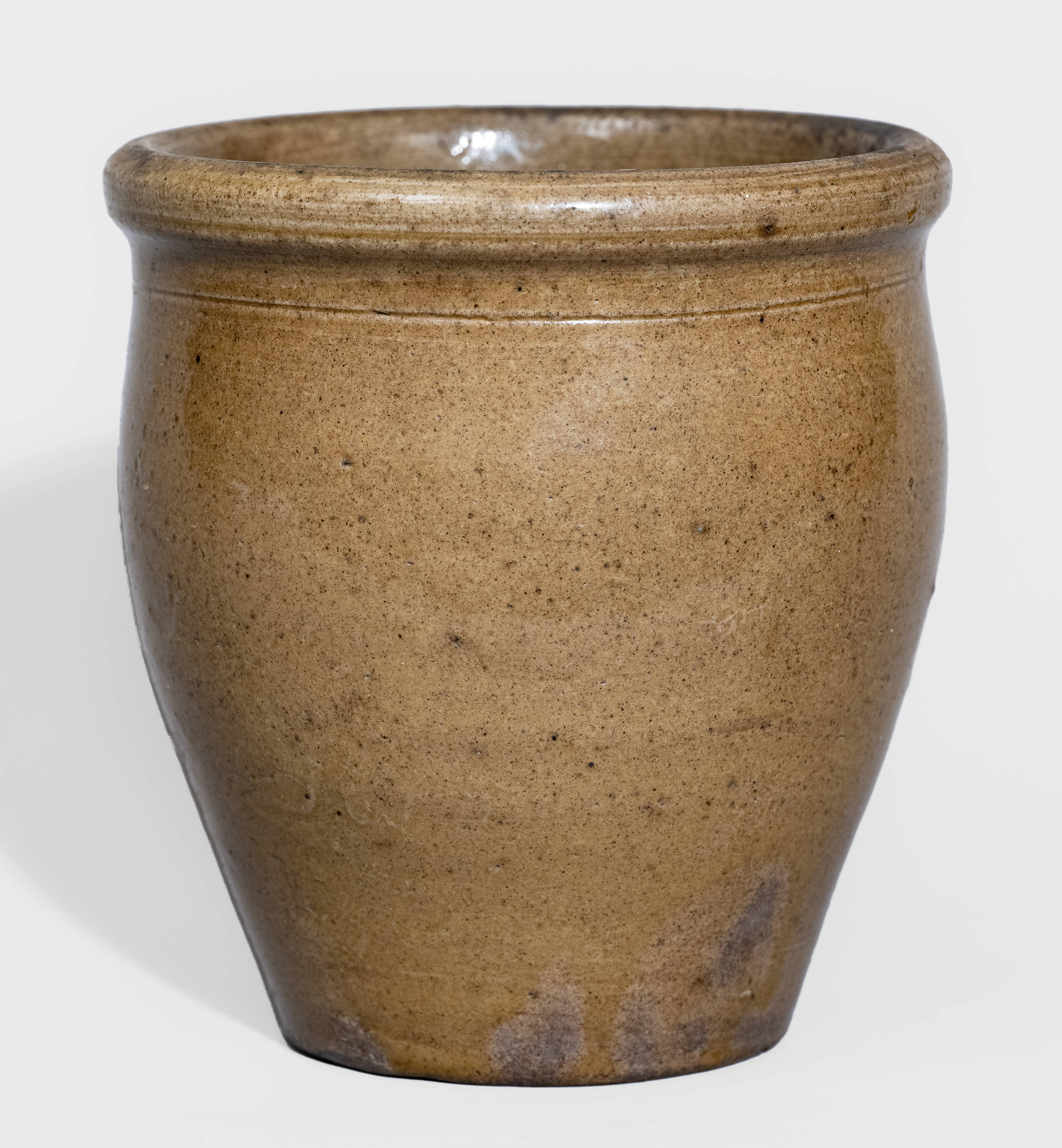 Rare H.H. ZIGLER / NEWVILLE, PA Glazed Stoneware Jar, c1852-1865