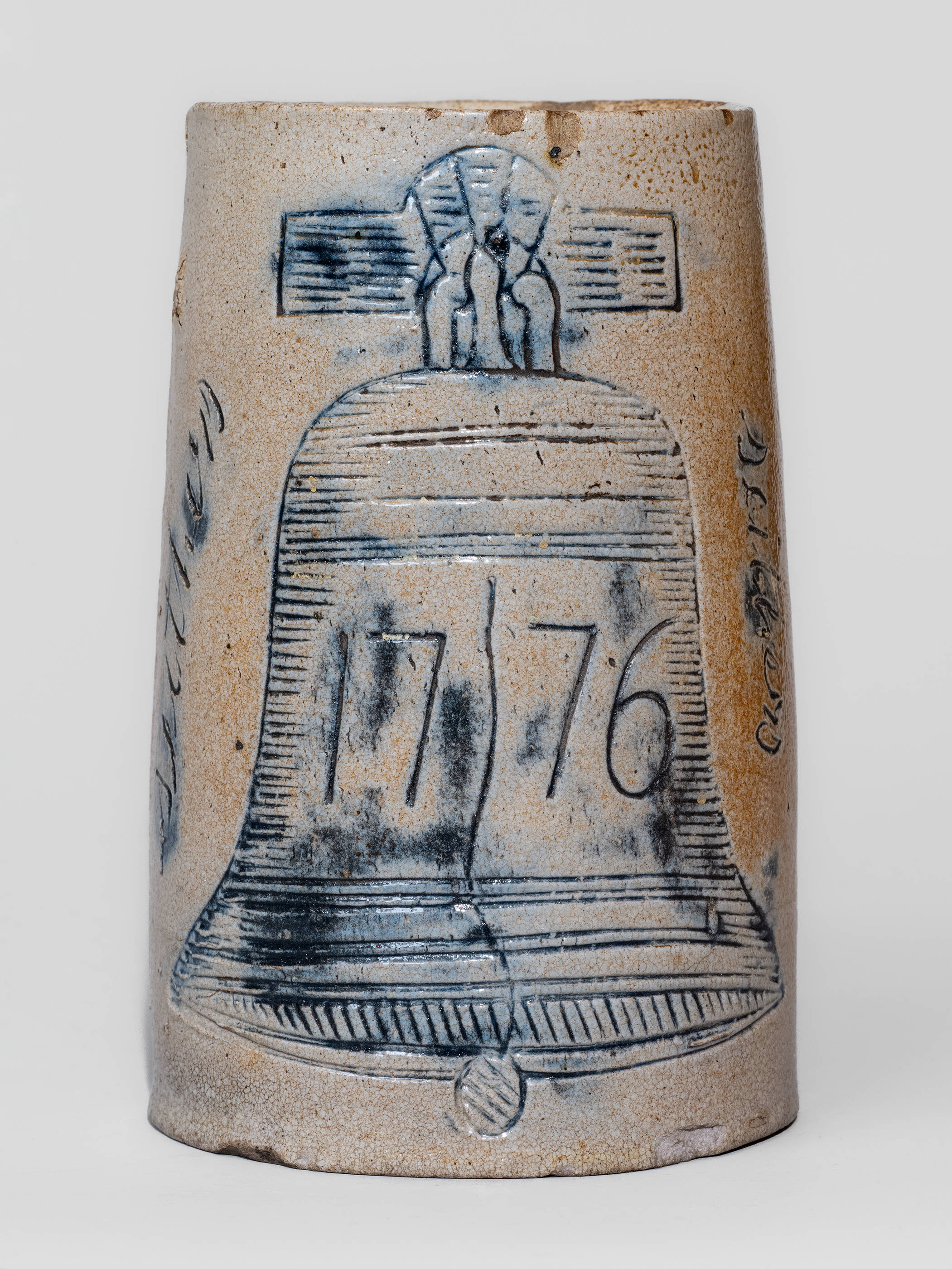 Exceptional Stoneware Centennial Presentation Mug w/ Incised