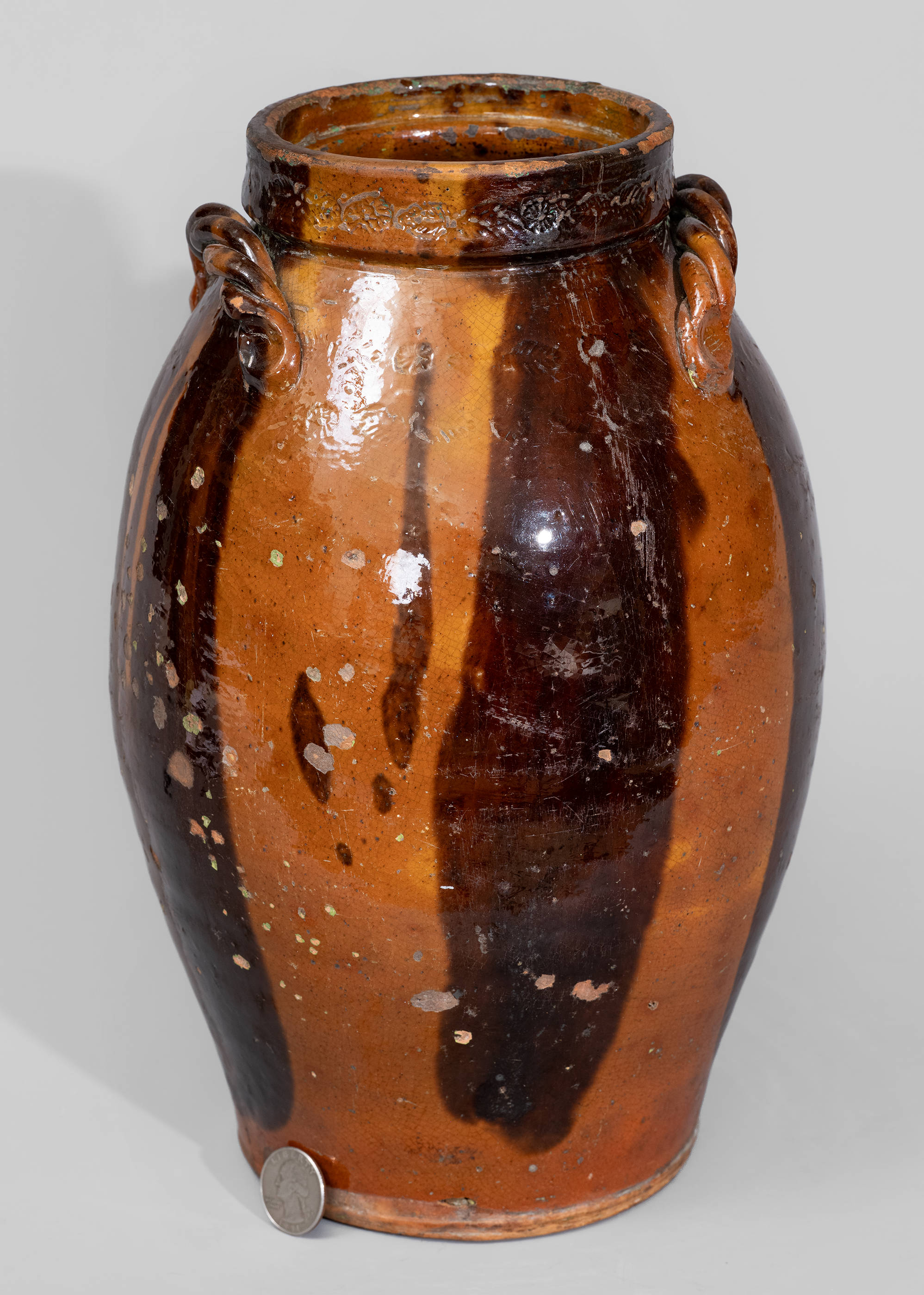Rare attrib. William Jackson, Saugus, Essex County, Mass. Redware