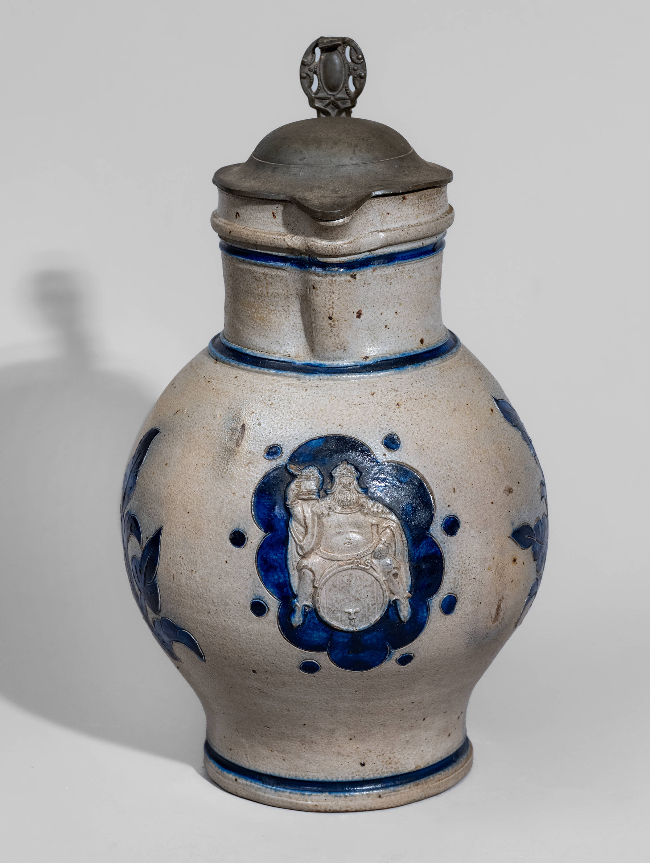 Stoneware King Gambrinus Pitcher attrib. Wingender Pottery