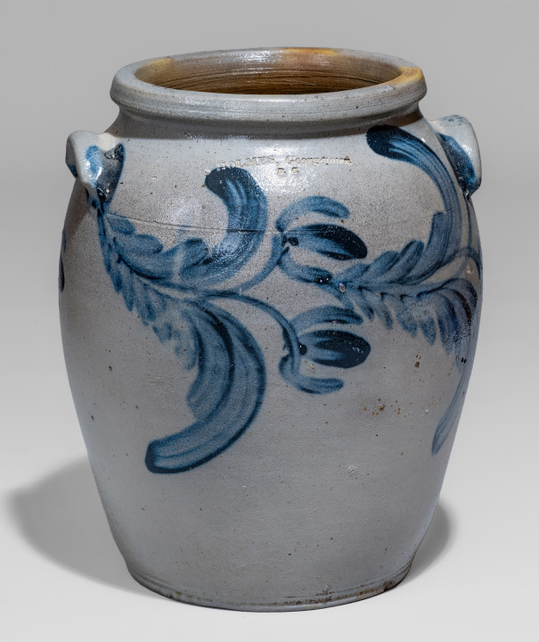 Rare Samuel Holmes / Georgetown, D.C. Stoneware Jar