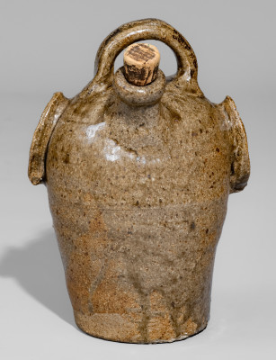 Elaborate 19th Century Alkaline-Glazed Stoneware Face Jug