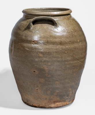 Alkaline-Glazed Stoneware Jar with Inscription, possibly 