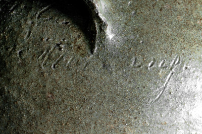 Alkaline-Glazed Stoneware Jar with Inscription, possibly 