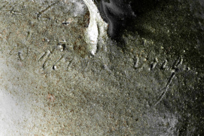 Alkaline-Glazed Stoneware Jar with Inscription, possibly 