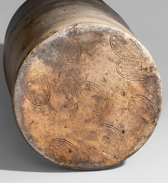 Important and Extremely Rare Cobalt-Decorated Stoneware Jar, Stamped Eight Times 
