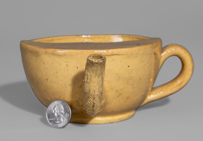 Extremely Rare JOHN BELL, Waynesboro, PA, Redware Feeder