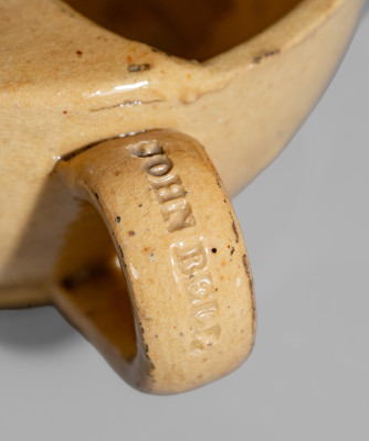Extremely Rare JOHN BELL, Waynesboro, PA, Redware Feeder