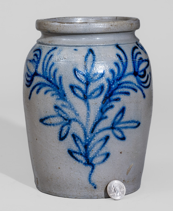 Scarce and Fine B.C. MILBURN / ALEXA (Alexandria, VA) Half-Gallon Stoneware Jar