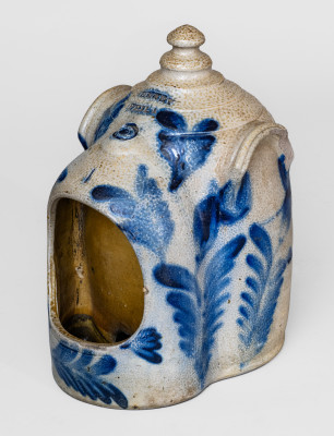 HENRY / PHILA Stoneware Chicken Waterer with Elaborate Floral Decoration