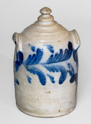 HENRY / PHILA Stoneware Chicken Waterer with Elaborate Floral Decoration