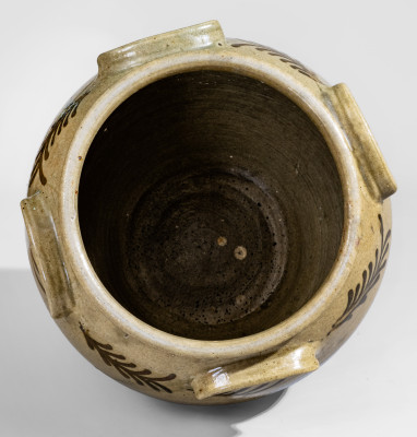 Rare Four-Handled attrib. Thomas Chandler, Edgefield Dist, SC Stoneware Jar, circa 1845