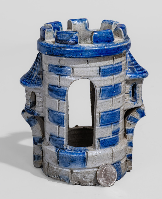 Rare Stoneware Aquarium Castle, Anna Pottery, Anna, IL, circa 1880