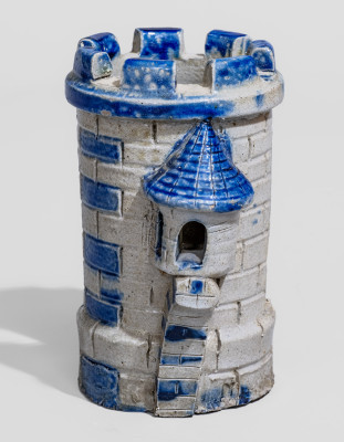 Rare Stoneware Aquarium Castle, Anna Pottery, Anna, IL, circa 1880