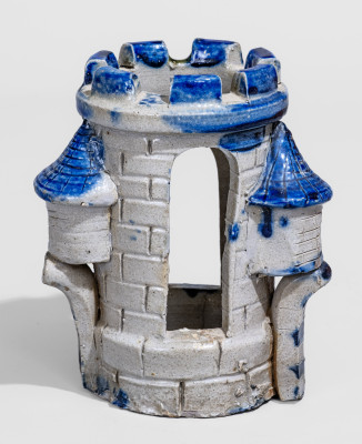 Rare Stoneware Aquarium Castle, Anna Pottery, Anna, IL, circa 1880